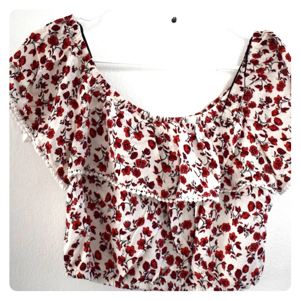 Off shoulder crop top